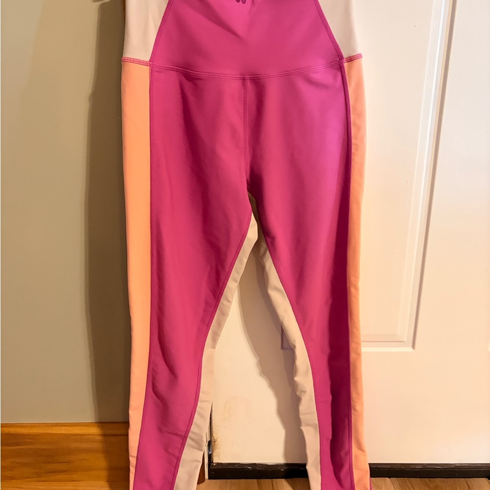 Sage Pink and Peach Leggings